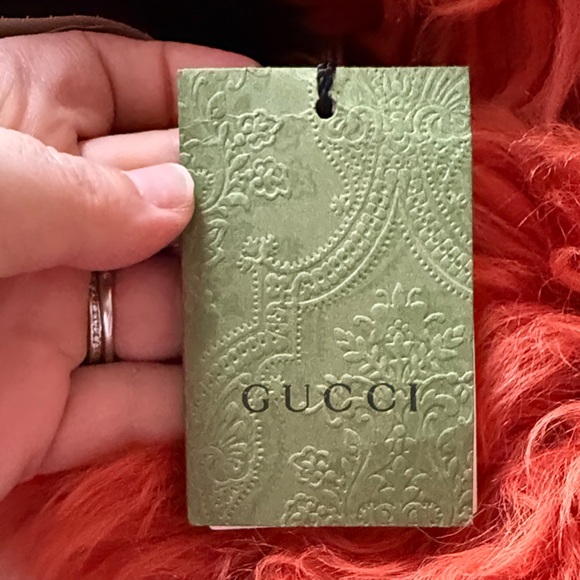 Gucci NWT Orange Shearling Hat Medium 58cm - Picture 11 of 15